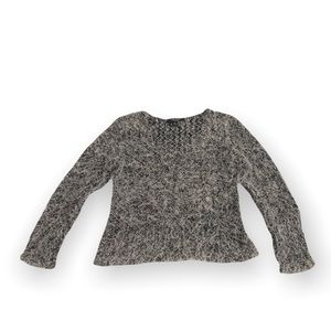 Karen Kane Black and Gray V-Neck Sweater